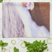 Shell op de strand theedoek (Gevouwen)