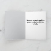 Shell op Sand Condolence Kaart (Binnen)