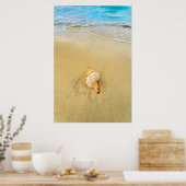 Shell op strand | Jamaica Poster (Keuken)