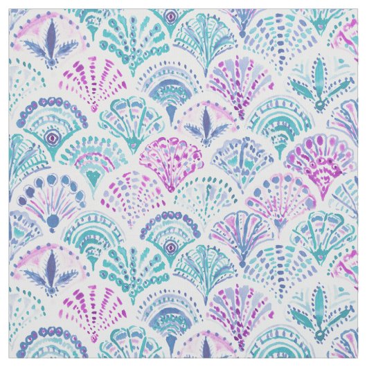SHELL OUT Boho Mermaid Scales Stof (Swatch)