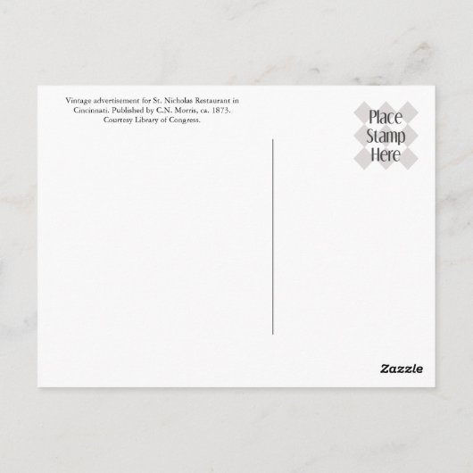 Shell Oysters Advertisement Briefkaart (Achterkant)