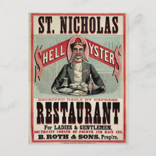Shell Oysters  Advertisement Briefkaart