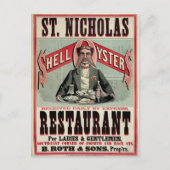 Shell Oysters Advertisement Briefkaart (Voorkant)