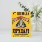 Shell Oysters  Advertisement Briefkaart (Staand voorkant)