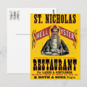 Shell Oysters  Advertisement Briefkaart (Voorkant / Achterkant)