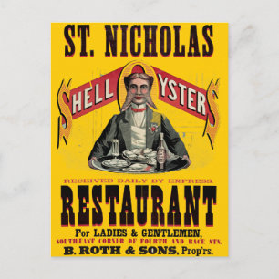 Shell Oysters  Advertisement Briefkaart