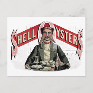 Shell Oysters  Advertisement Briefkaart