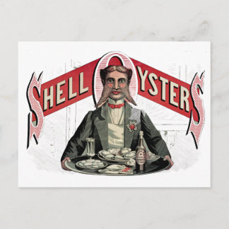 Shell Oysters  Advertisement Briefkaart