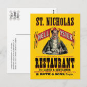 Shell Oysters  Advertisement Briefkaart (Voorkant / Achterkant)