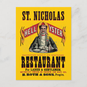 Shell Oysters  Advertisement Briefkaart