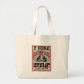 Shell Oysters  Advertisement Grote Tote Bag (Voorkant)