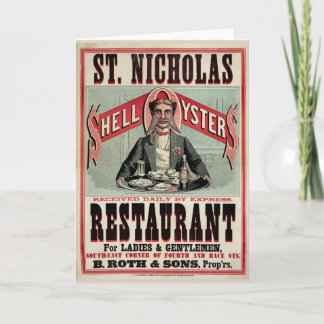 Shell Oysters Advertisme Feestdagen Kaart