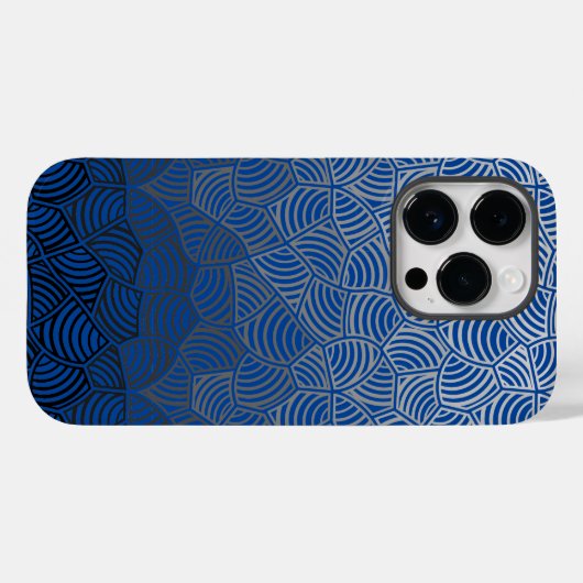 Shell patroon.04.w DBlue BG Case-Mate iPhone Case (Achterkant (horizontaal))