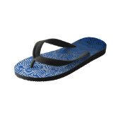 Shell patroon.04.w DBlue BG Kinder Teenslippers (Schuin)