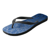 Shell patroon.04.w DBlue BG Teenslippers (Schuin)