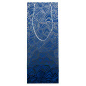 Shell patroon.04.w DBlue BG Wijn Cadeautas (Achterkant)