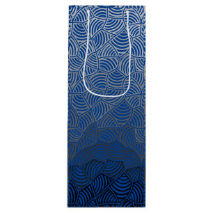 Shell patroon.04.w DBlue BG Wijn Cadeautas