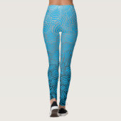 Shell patroon.04.w lBlue BG Leggings (Achterkant)