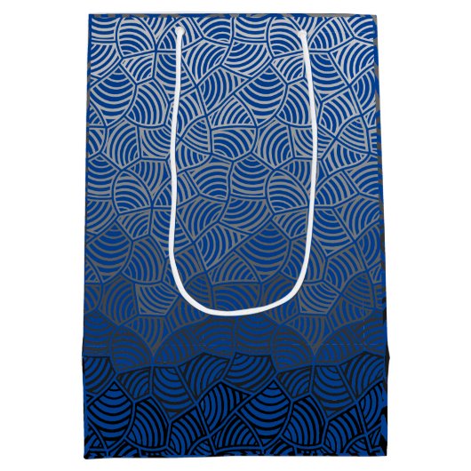 Shell patroon.04.w Leggings DBlue BG Medium Cadeauzakje (Achterkant)