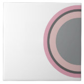 Shell patroon roze en grijs tegeltje (Voorkant)