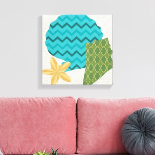 Shell Pattern II Canvas Afdruk (Insitu (Woonkamer))