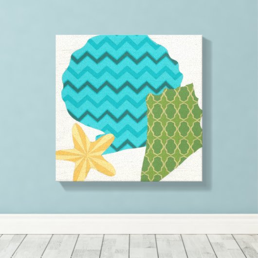 Shell Pattern II Canvas Afdruk (Insitu (Houten vloer))