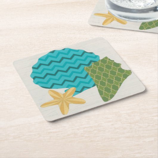 Shell Pattern II Kartonnen Onderzetters (Schuin)