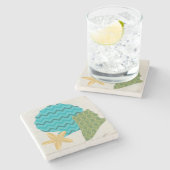 Shell Pattern II Stenen Onderzetter (Zijkant)