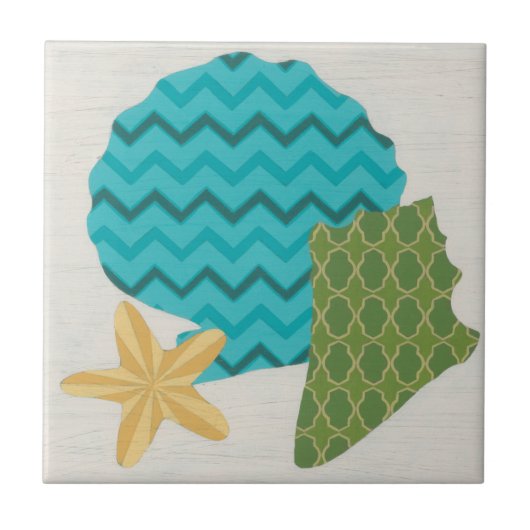 Shell Pattern II Tegeltje (Voorkant)