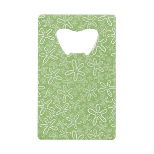 Shell Pattern on Spotted Background Creditkaart Flessenopener