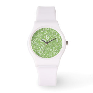 Shell Pattern on Spotted Background Horloge