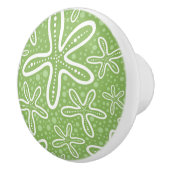 Shell Pattern on Spotted Background Keramische Knop (Rechts)