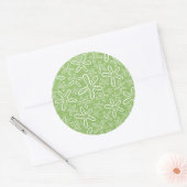 Shell Pattern on Spotted Background Ronde Sticker (Envelop)