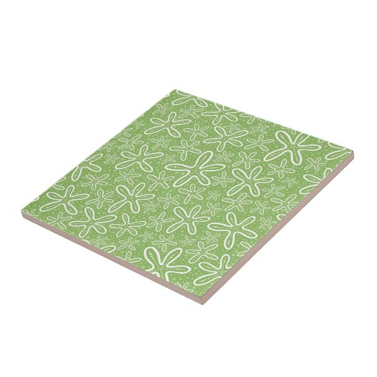 Shell Pattern on Spotted Background Tegeltje (Zijkant)