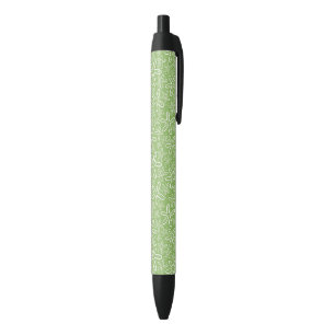 Shell Pattern on Spotted Background Zwarte Inkt Pen