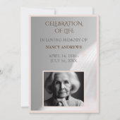 Shell Pink begrafenisceremonie Kaart (Voorkant)