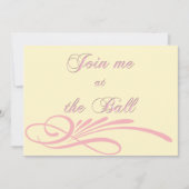 Shell Pink Debutante Ball Uitnodiging (Voorkant)