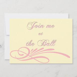 Shell Pink Debutante Ball Uitnodiging