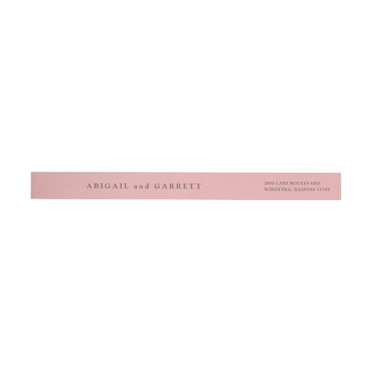 Shell Pink Wedding Return-adres (Individueel)