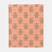 Shell Pink Zee Turtle Fleece Blanket Deken (Voorkant)