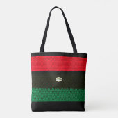 Shell Rood Zwart Groen Vlag Artisan Haakprint Tote Bag (Achterkant)
