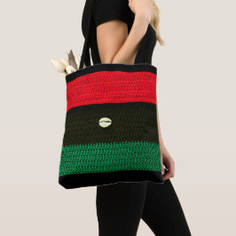 Shell Rood Zwart Groen Vlag Artisan Haakprint Tote Bag