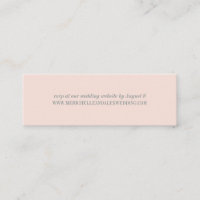 Shell roze minimalistische trouwwebsite RSVP-kaart
