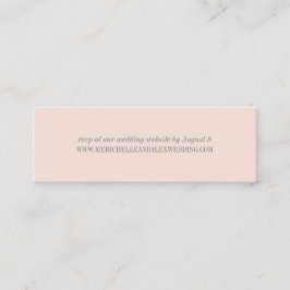 Shell roze minimalistische trouwwebsite RSVP-kaart Mini Visitekaartje