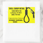 SHELL SARUP RETAIL RECHTHOEKIGE STICKER (Tas)