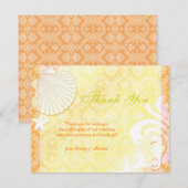 Shell & Seahorse Beach Wedding Bedankt (Voorkant / Achterkant)