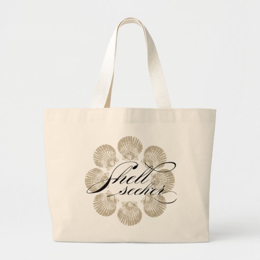 Shell Seeker jumbo canvas tas (Voorkant)