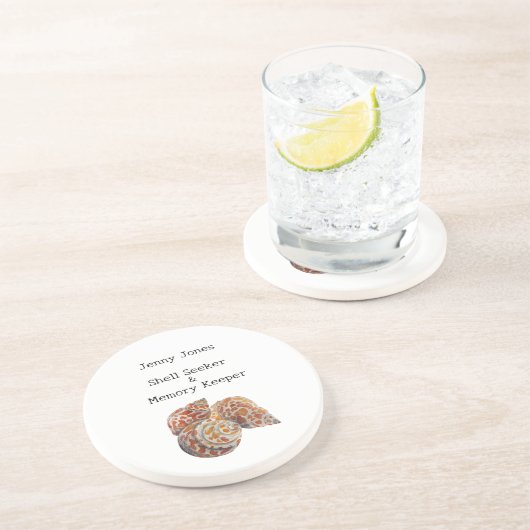 Shell Seeker Zandsteen Onderzetter (Zijkant)