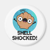 Shell Shocked Funny Seashell Pun Magneet (Voorkant)