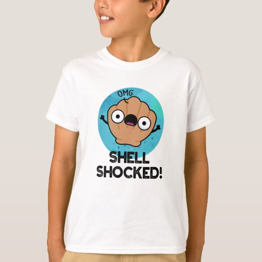 Shell Shocked Funny Seashell Pun T-shirt (Voorkant)
